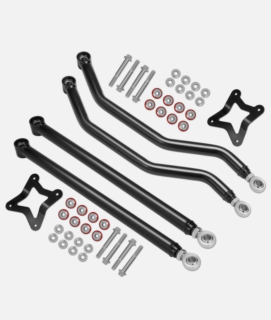 14-23 Polaris RZR Black Powdercoated Front Upper Lower Control Radius-Arms