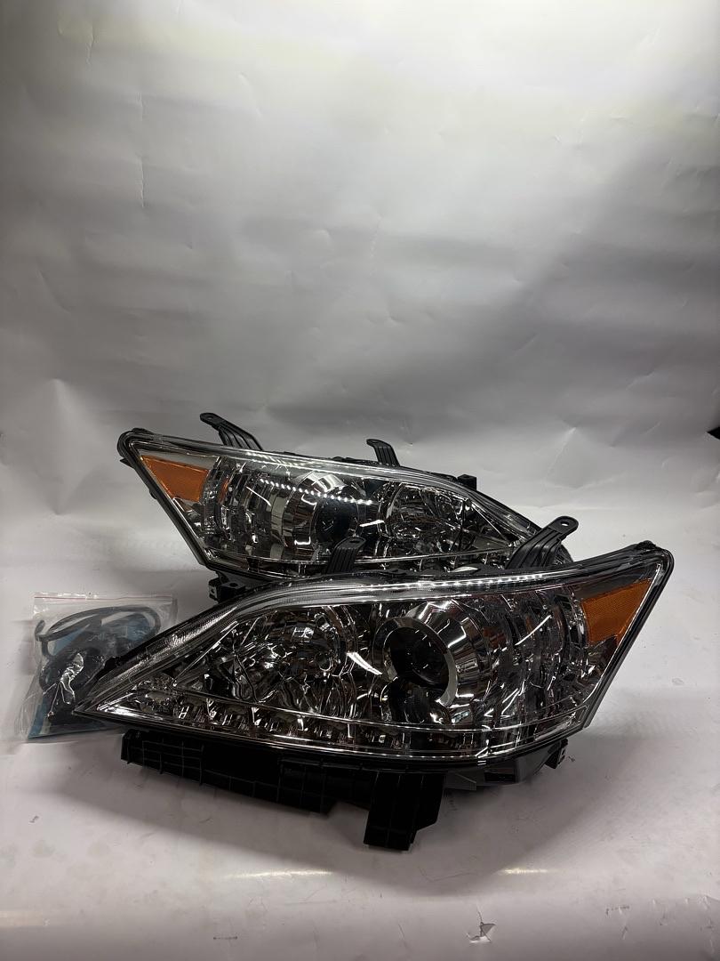 10-12 Lexus es350 chrome amber headlights