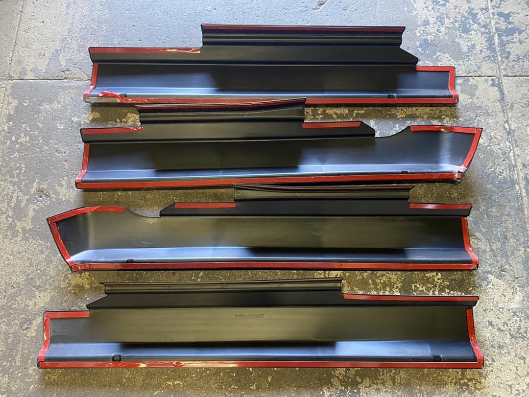 09-18 DODGE RAM 1500 2500 3500 MATTE BLACK TEXTURED ROCKER PANEL SILL PLATE COVER TRIM
