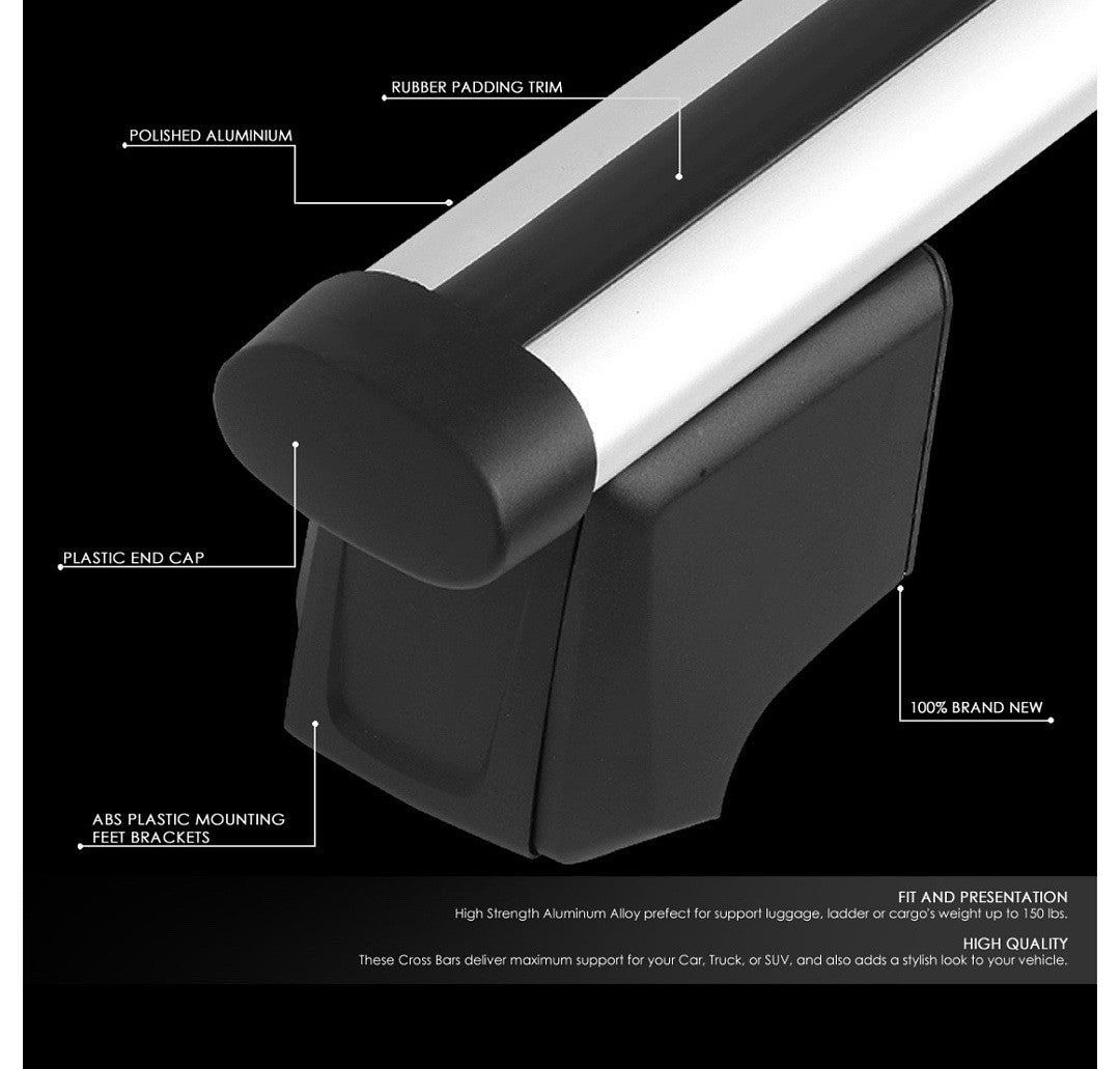 ALUMINUM ROOF RAIL CROSS BAR [FOR 09-16 AUDI Q5], 1 PACK