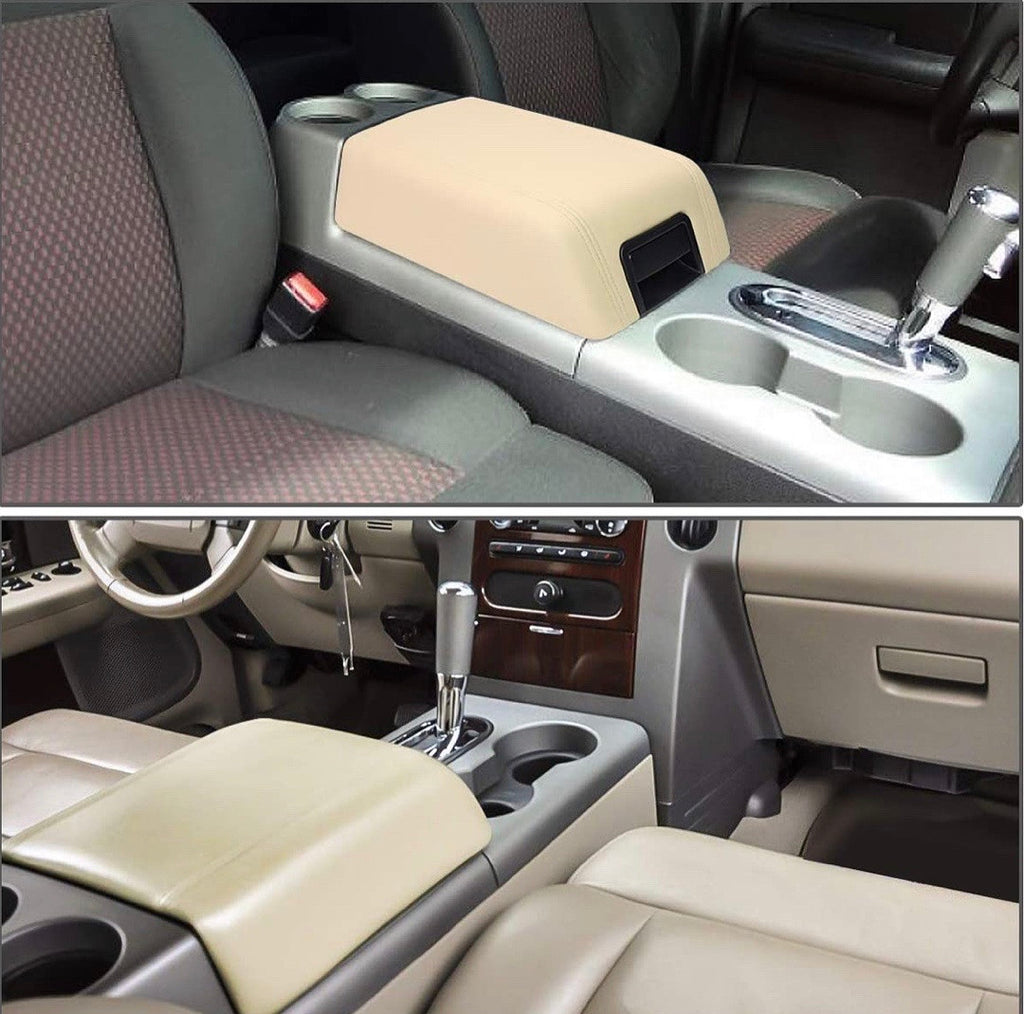 CENTER CONSOLE ARM REST LID LATCH KIT REPLACEMENT BEIGE FOR 04-08 F150 MARK LT, PEBBLE TAN
