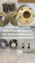 5X114.3-60.1-20MM M12X1.5 WHEEL SPACERS FITS TOYOTA HONDA NISSAN INFINITI LEXUS HYUNDAI FORD