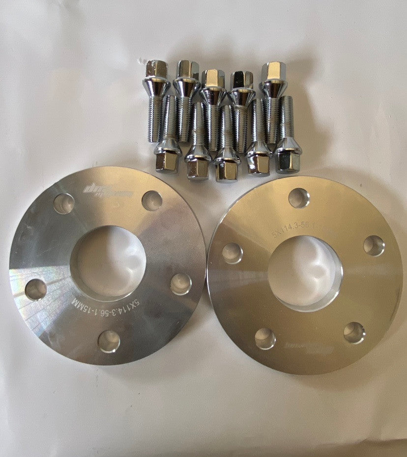 5X114.3-56.1-15MM M12X1.5 WHEEL SPACERS FITS TOYOTA HONDA NISSAN INFINITI LEXUS HYUNDAI FORD