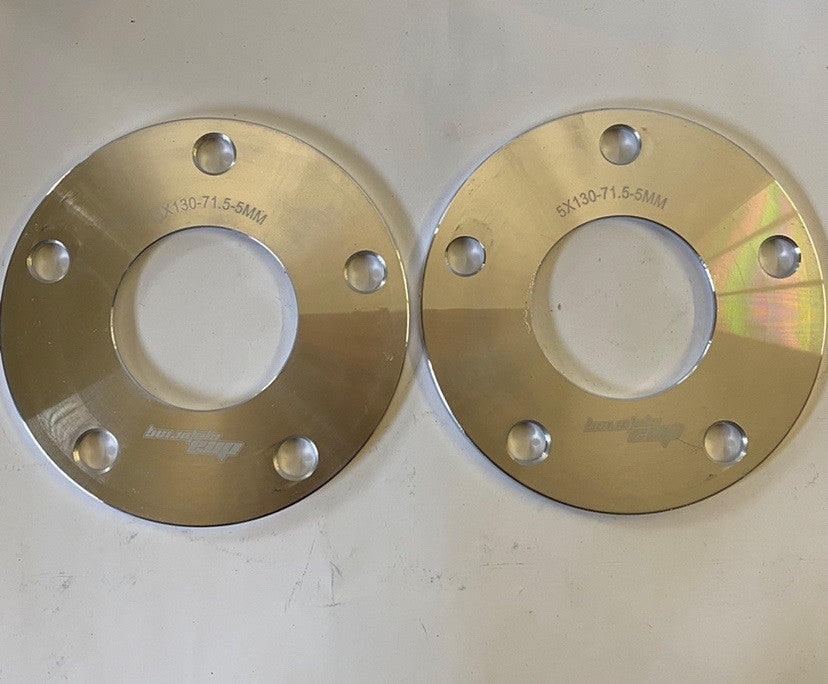 5X130-71.6-5MM M12X1.5 WHEEL SPACERS NO STUDS