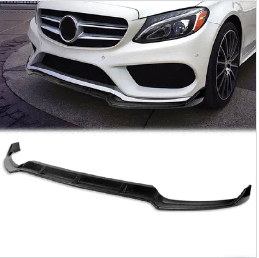 15-18 MERCEDES W205 C-CLASS MATTE LOOK FRONT BUMPER BODY KIT LIP 3PCS