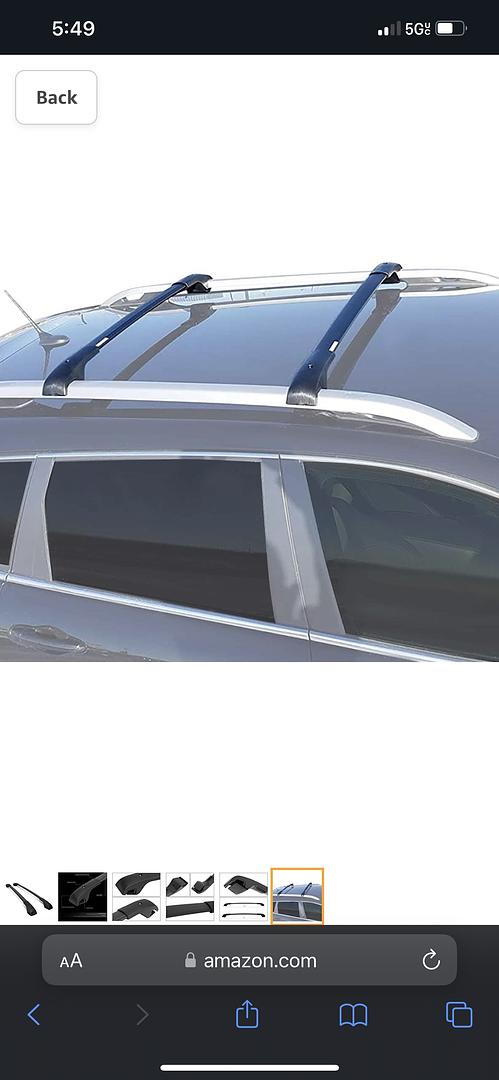 14-20 JEEP CHEROKEE FACTORY STYLE MATTE ROOF RACK RAIL CROSS BAR BLACK