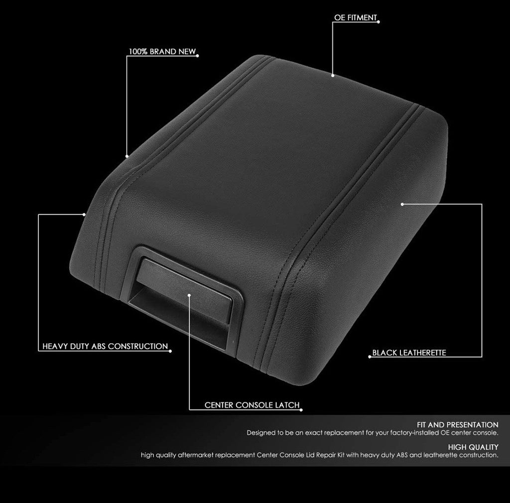 CENTER CONSOLE ARM REST LID LATCH KIT REPLACEMENT BLACK FOR 04-08 F150 MARK LT