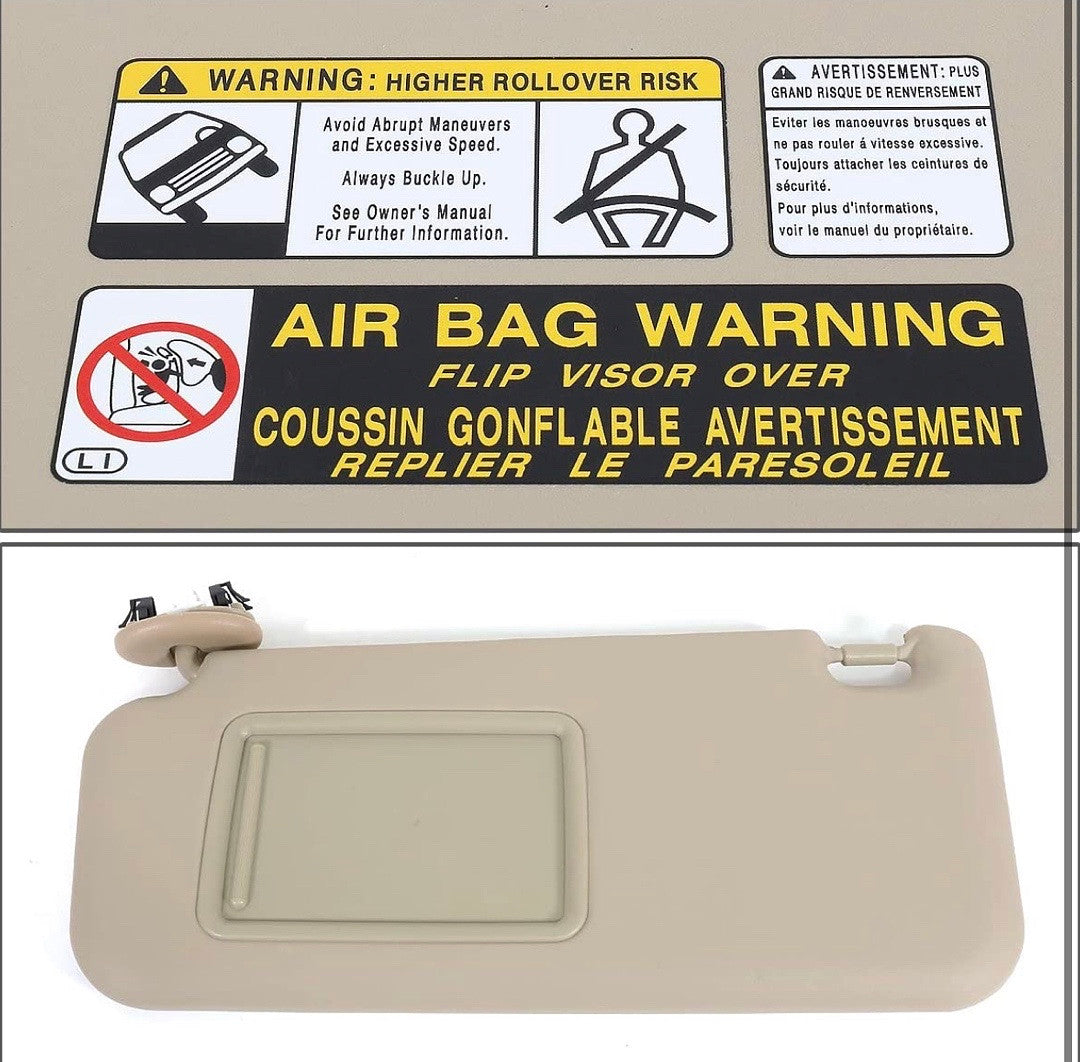 06-12 TOYOTA RAV4 FACTORY STYLE LEFT DRIVER SIDE SUN VISOR