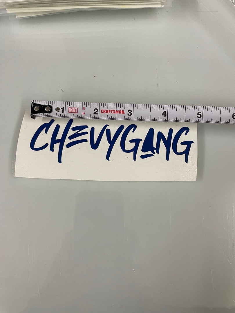 Blue “Chevy Gang” 1 Pcs Vinyl Sticker