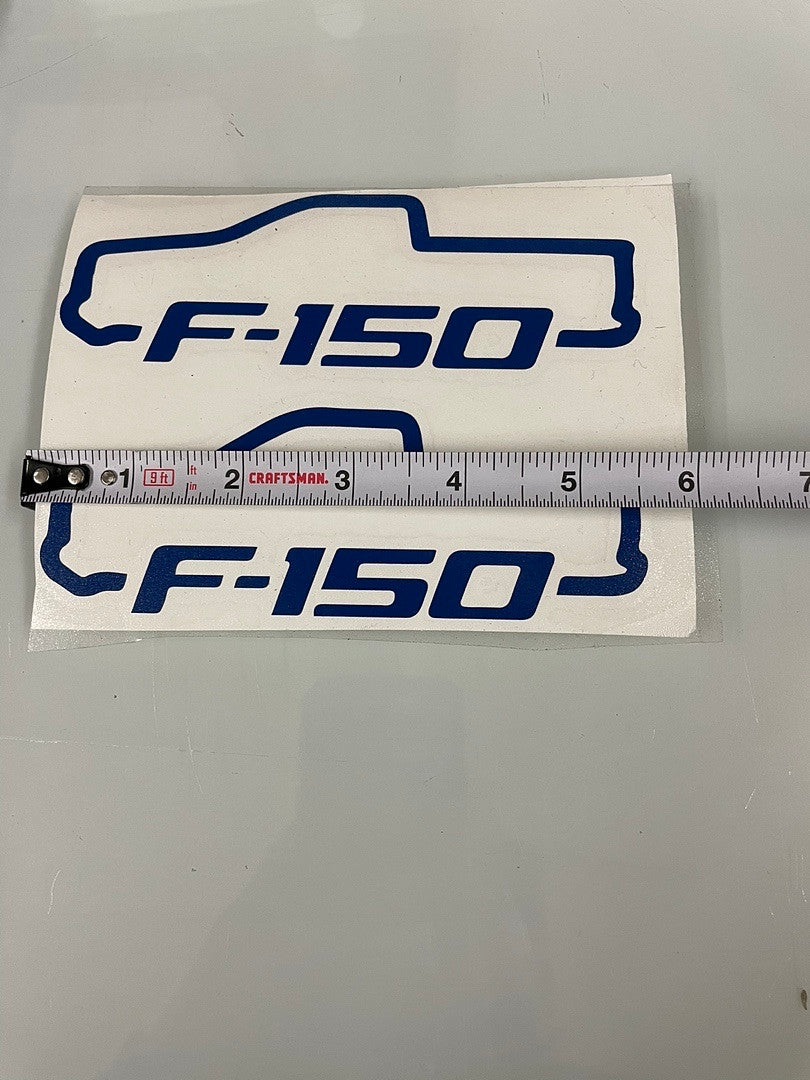 “F-150” Blue Truck Cutout 2pcs Vinyl Sticker