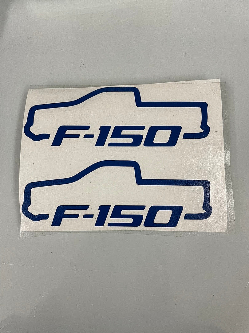 “F-150” Gold Truck Cutout 2pcs Vinyl Sticker