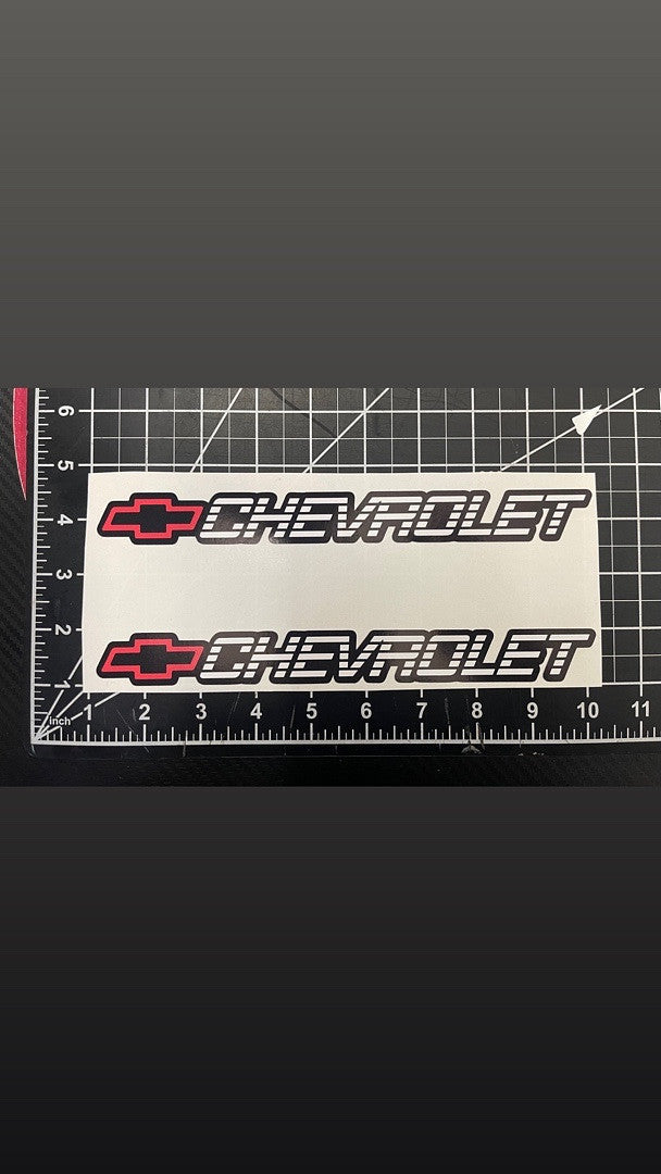 2 Pcs Red C/k Style Chevrolet Chevy Vinyl Sticker
