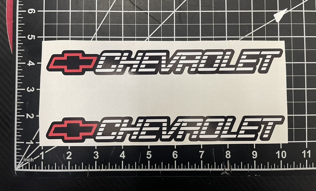 2 Pcs Red C/k Style Chevrolet Chevy Vinyl Sticker