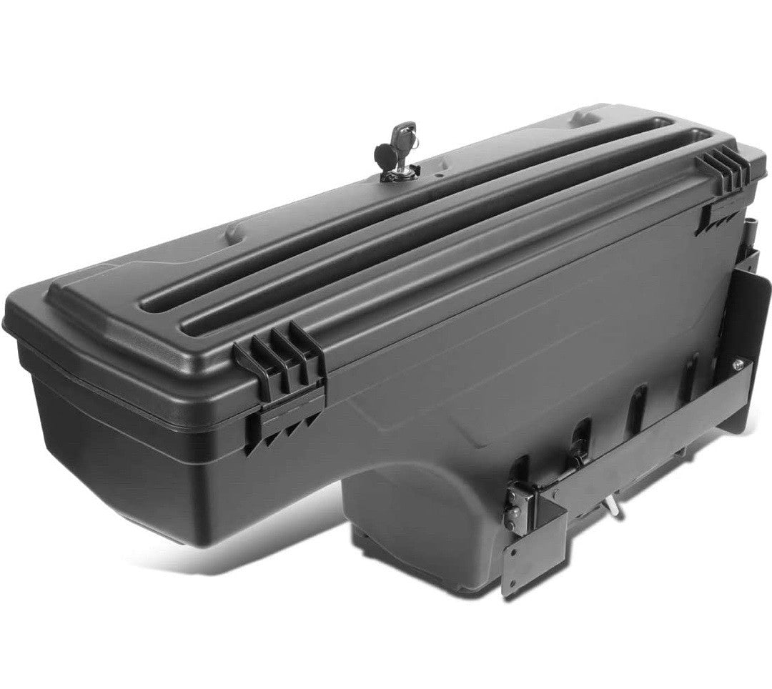 02-18 DODGE RAM TRUCK BED WHEEL WELL STORAGE CASE TOOL BOX W/LOCK LEFT SIDE FOR 02-18 DODGE RAM