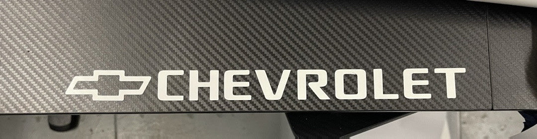 White Chevrolet (rubbing Board ) Vinyl Sticker