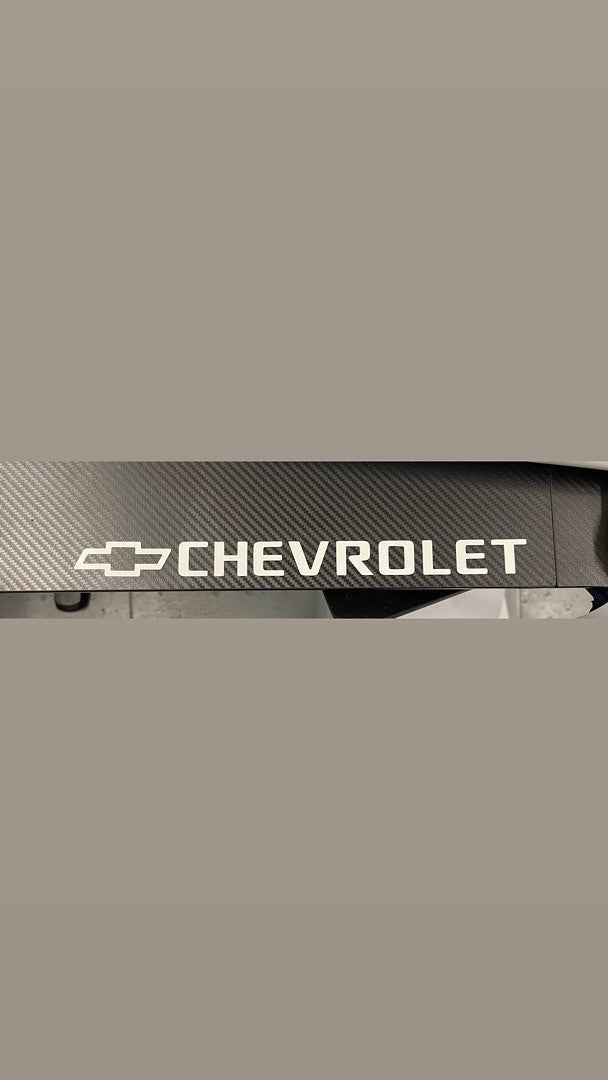 White Chevrolet (rubbing Board ) Vinyl Sticker