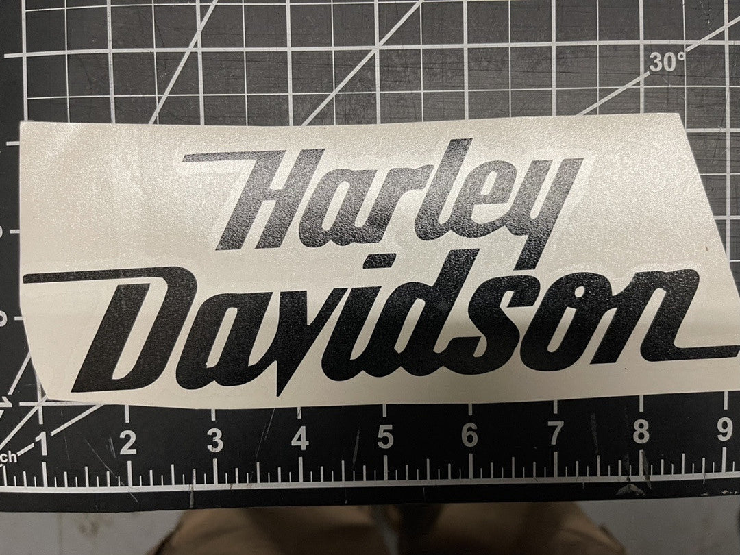 Black Harley Davidson Logo Vinyl Sticker