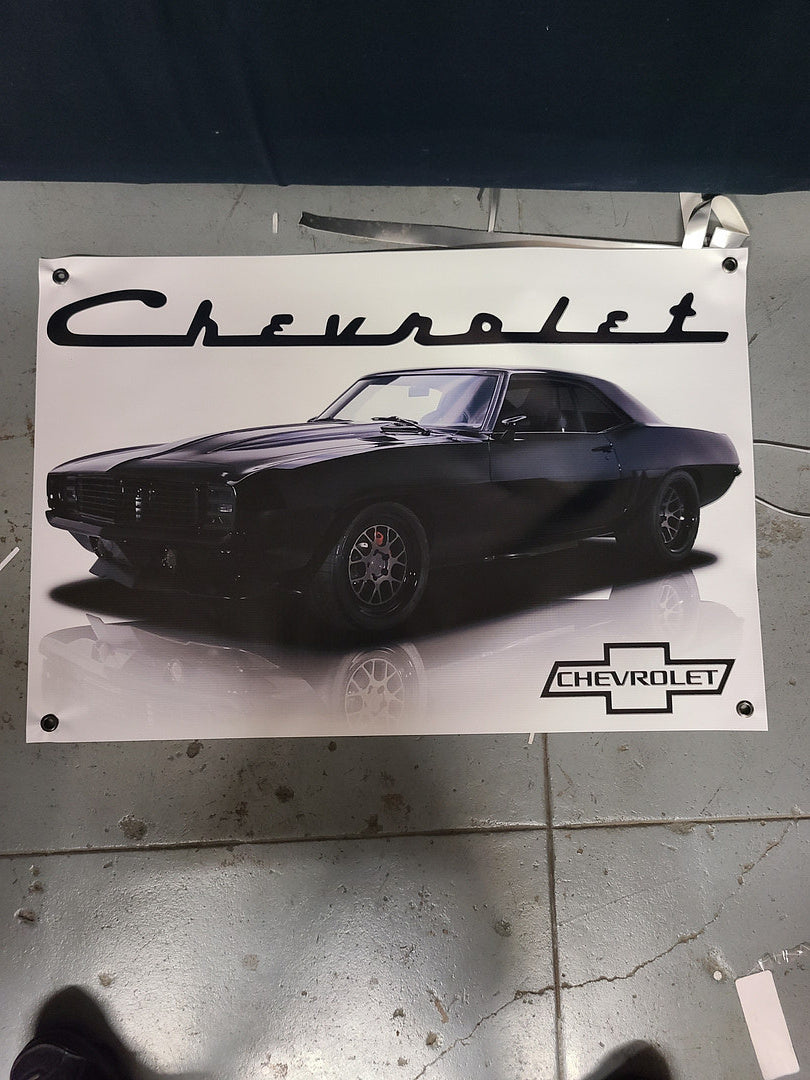 Black Chevrolet Camaro Poster