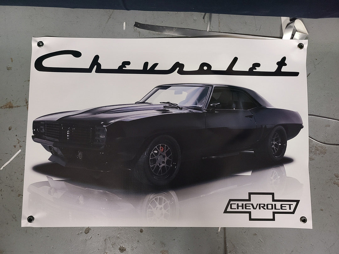 Black Chevrolet Camaro Poster