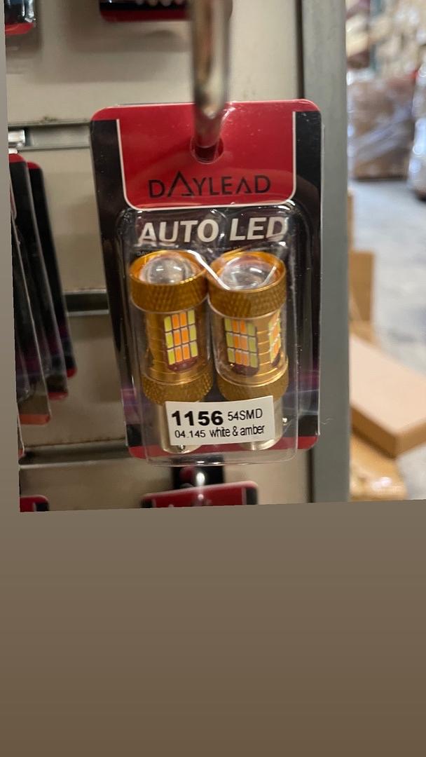 1156 WHITE AND AMBER DAYLEAD PAIR OF LED BULBS
