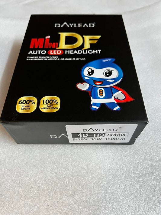 H3 LED BULBS 4 SIDED DAYLEAD MINI DF 6000K