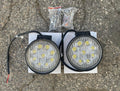 4 1/2 X 4 1/2 27 WATTS ROUND LED BAR FLOOD LIGHT UNIVERSAL PAIR LEFT + RIGHT (COUNT AS ONE)