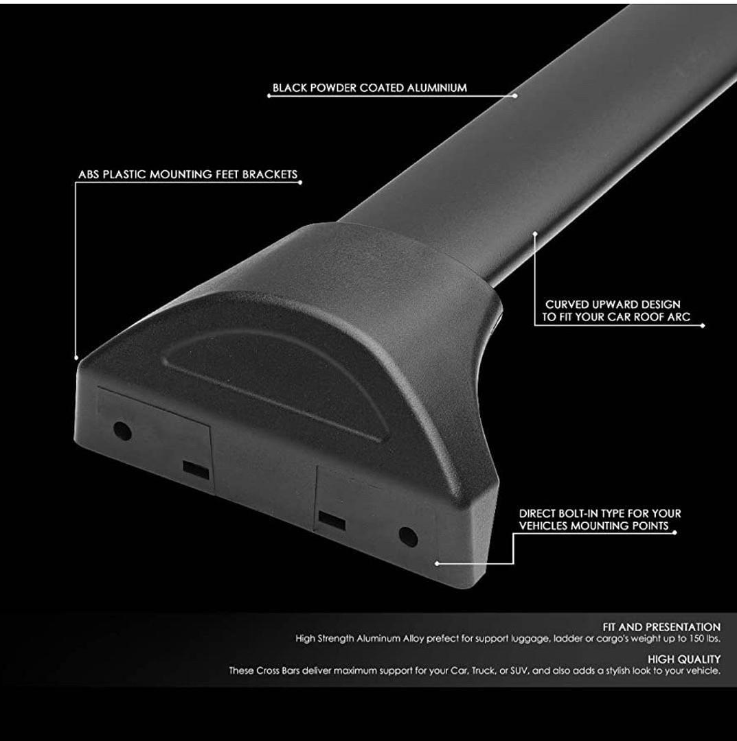 18-19 HONDA ODYSSEY OEM STYLE ROOF RACK CROSS BARS BLACK