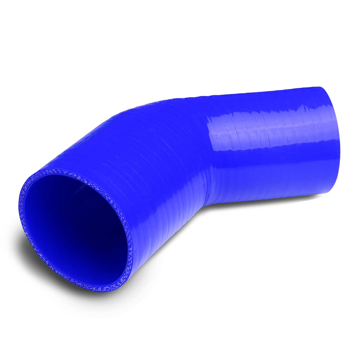 Blue 45-Degree Silicone Reducer Hose - 3 to 3.5 Inch — view 1