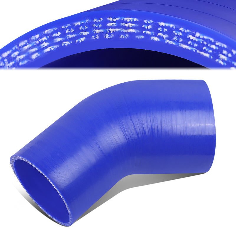 Blue 45-Degree Silicone Reducer Hose - 3 to 3.5 Inch — view 2