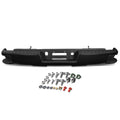 Black rear corner-step bumper without parking sensor holes