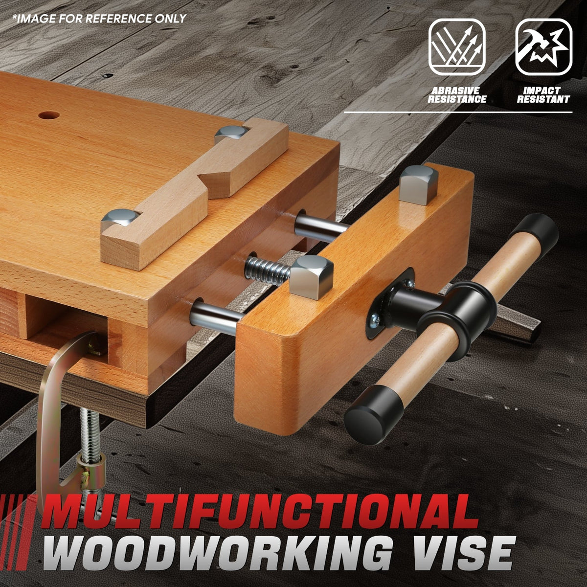 DNA Motoring Beech Wood Portable Woodworking Bench Vise - view 2