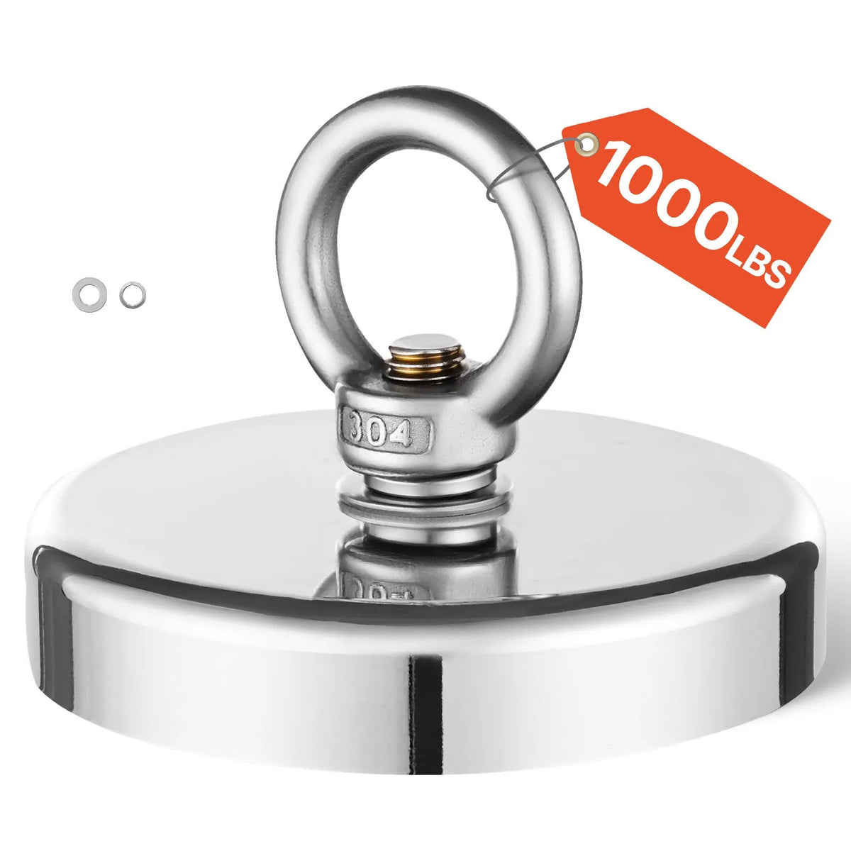 VEVOR MGL-90A-1000lbs single-sided fishing magnet — manufacturer image