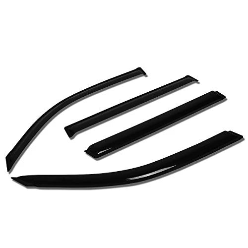DNA MOTORING WVS-T2-0054 dark-smoke four-piece window visors