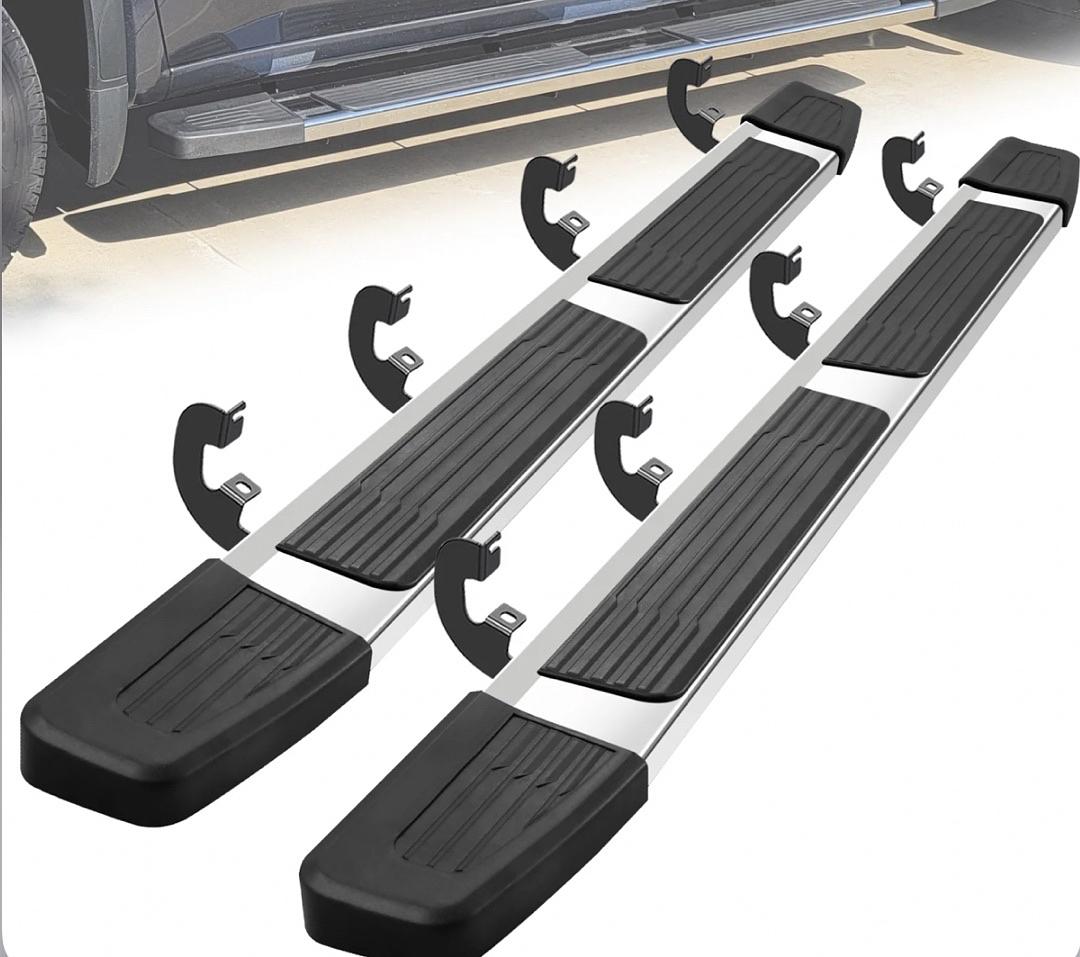 15835s6-SS-8 19-On Chevy Silverado Crew Cab oem style CREW CAB CHROME RUNNING BOARDS