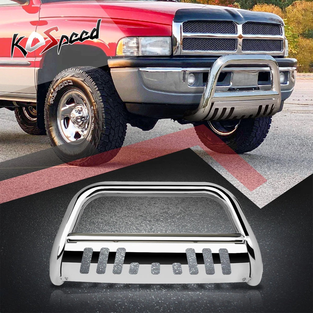 BURB-022-SS chrome 3-inch bull bar front view