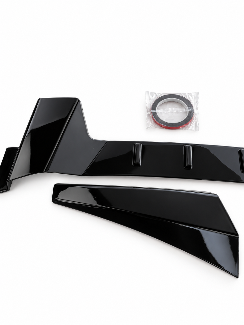 Actual spoiler kit left detail on white background