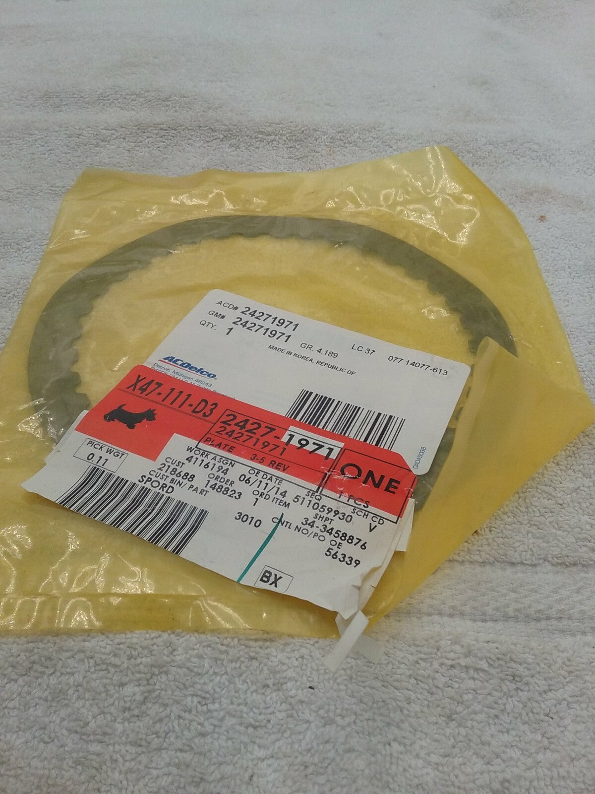 ACDelco GM 24230757 automatic transmission 3-5 reverse waved clutch plate