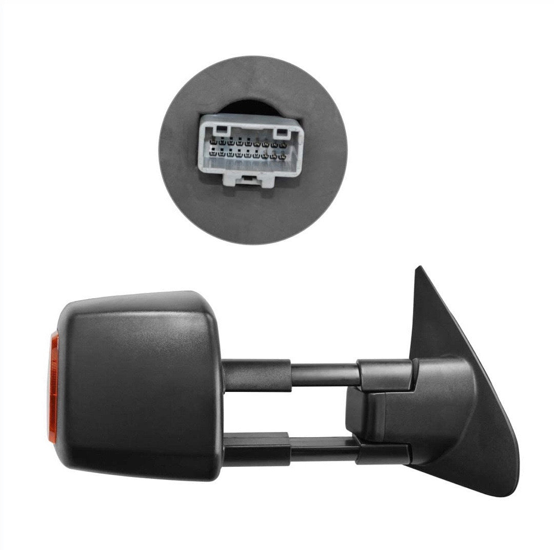 Towing Mirrors for 07-17 Toyota Tundra 08-18 Sequoia Black amber signal Power/ Heated Espejo de remolque Pair
