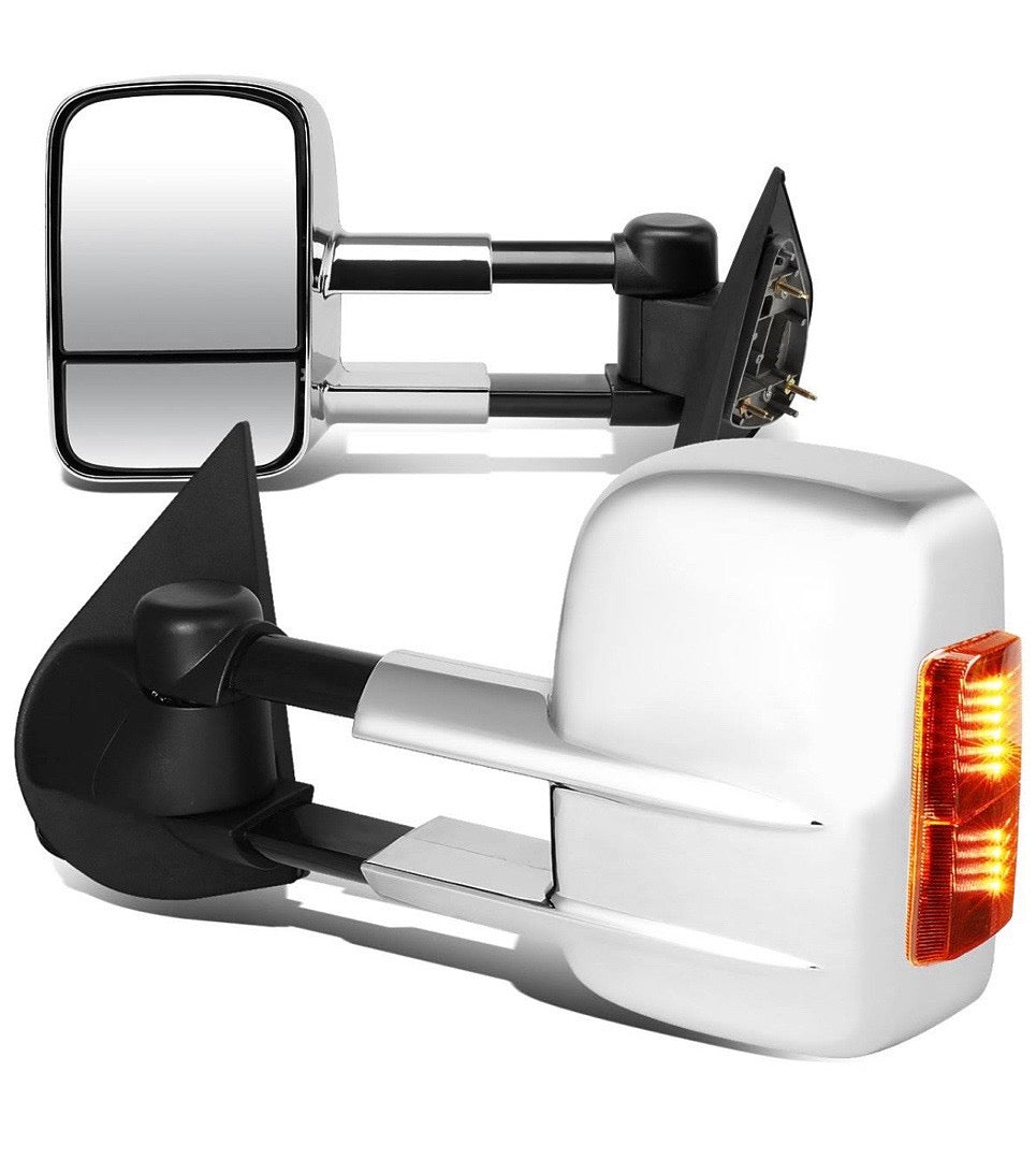 97-03 Ford F-150 Standard / Extended Cab chrome amber towing mirror