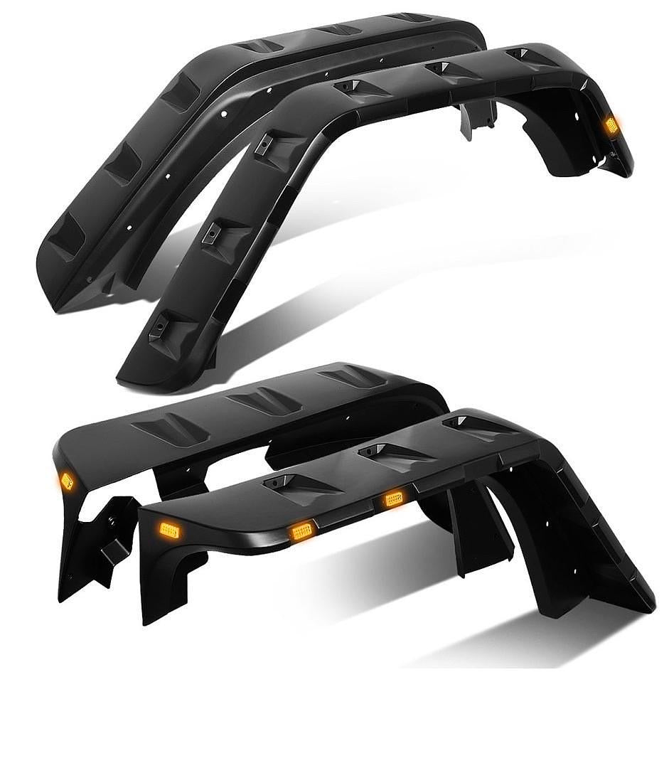 Fender flares for 07-17 JEEP WRANGLER JK 2018 Wrangler JK LED WITH POCKET RIVETS 4pcs bengalas guardabarros