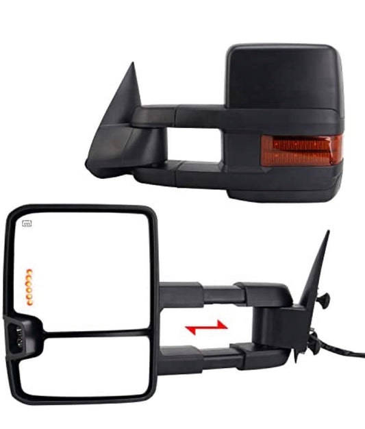 03-06 Chevy Silverado Towing mirrors black amber led
