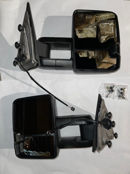 Towing mirrors for 2014-2018 Chevy Silverado 2500 3500 GMC Sierra 2500 3500 black amber led towing mirrors espejos de remolque negro