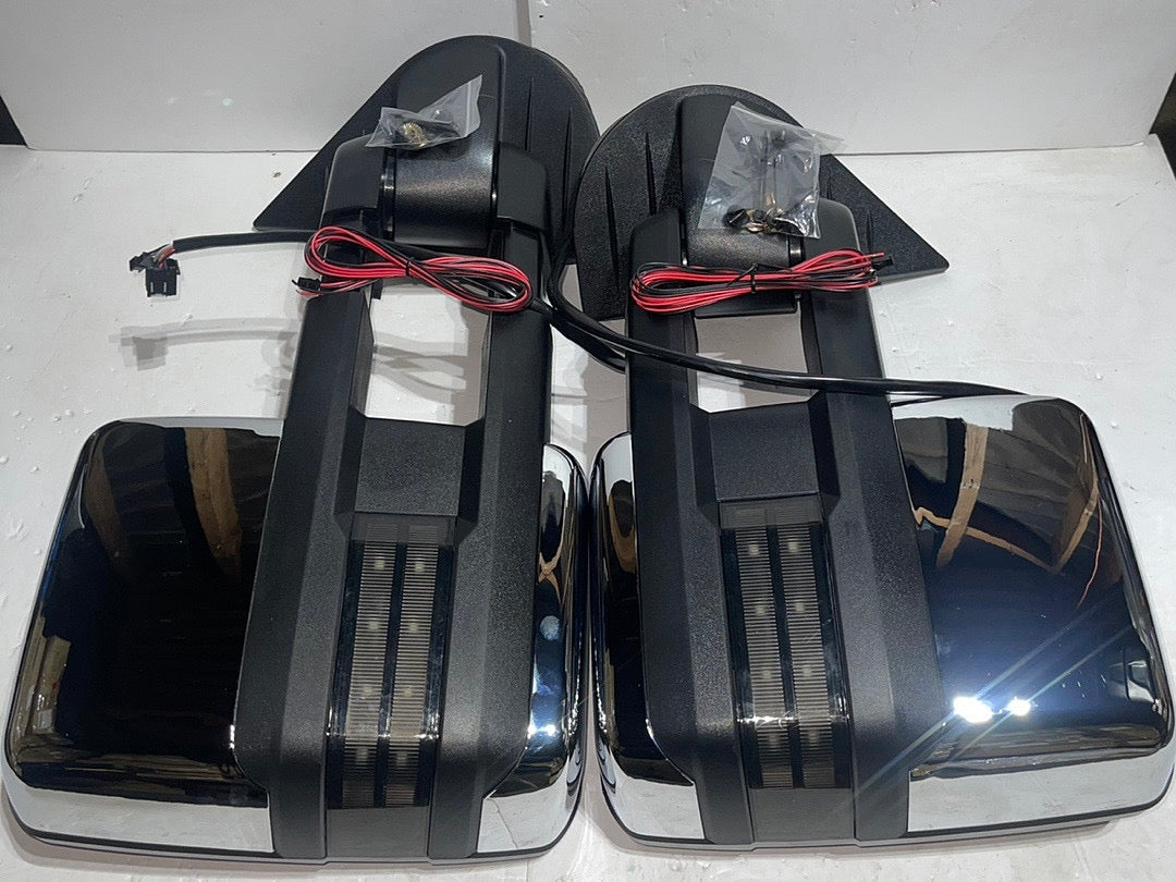 2007 2013 07-13 Chevy Silverado / GMC Sierra chrome / smoked Led/heated Towing Mirrors