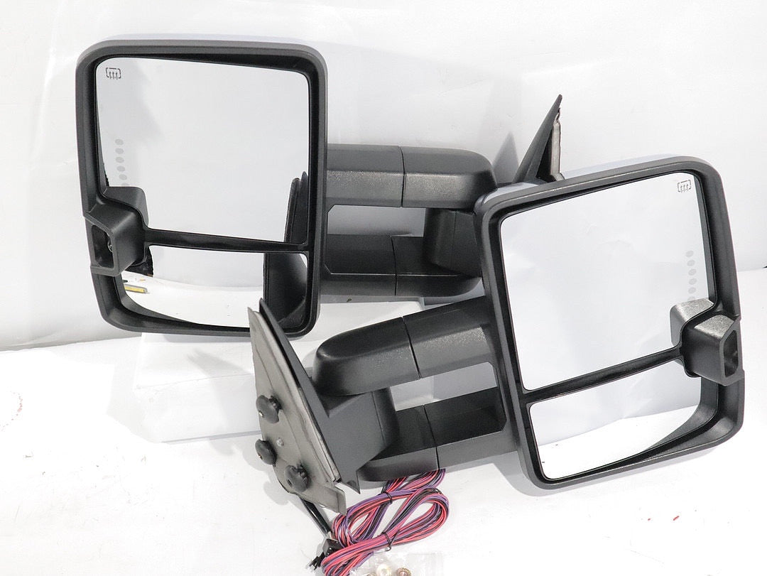 03-06 Chevy silverado/Gmc sierra chrome/smoked led / heated towing mirros