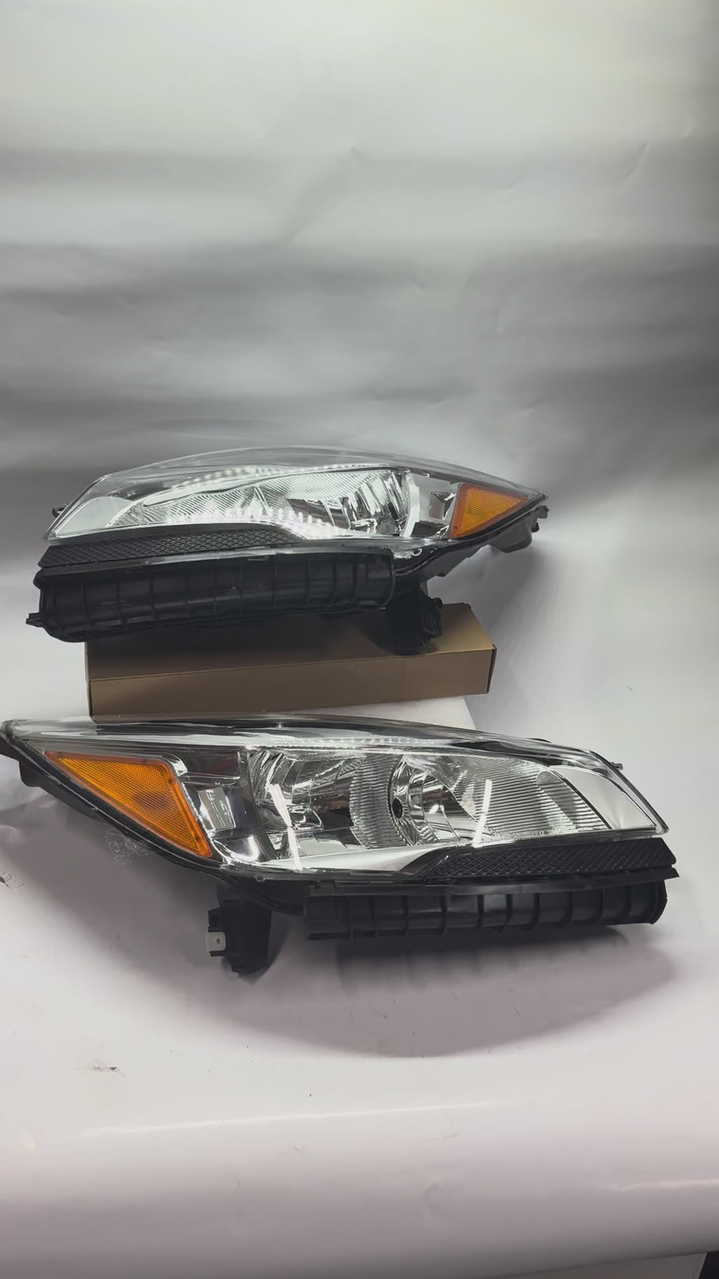 13-16 Ford Escape Chrome Amber OE Style Headlights