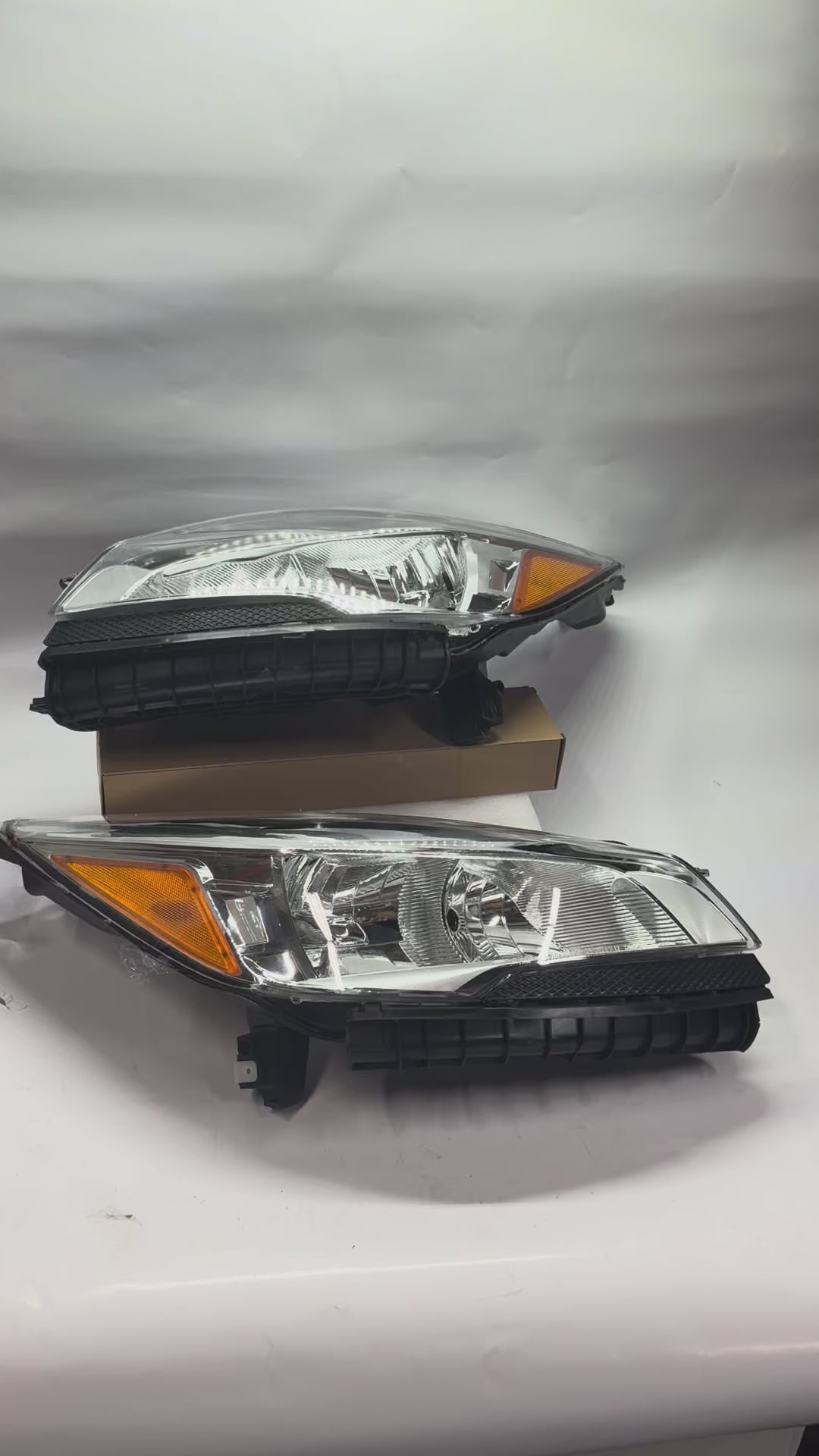 13-16 Ford Escape Chrome Amber OE Style Headlights