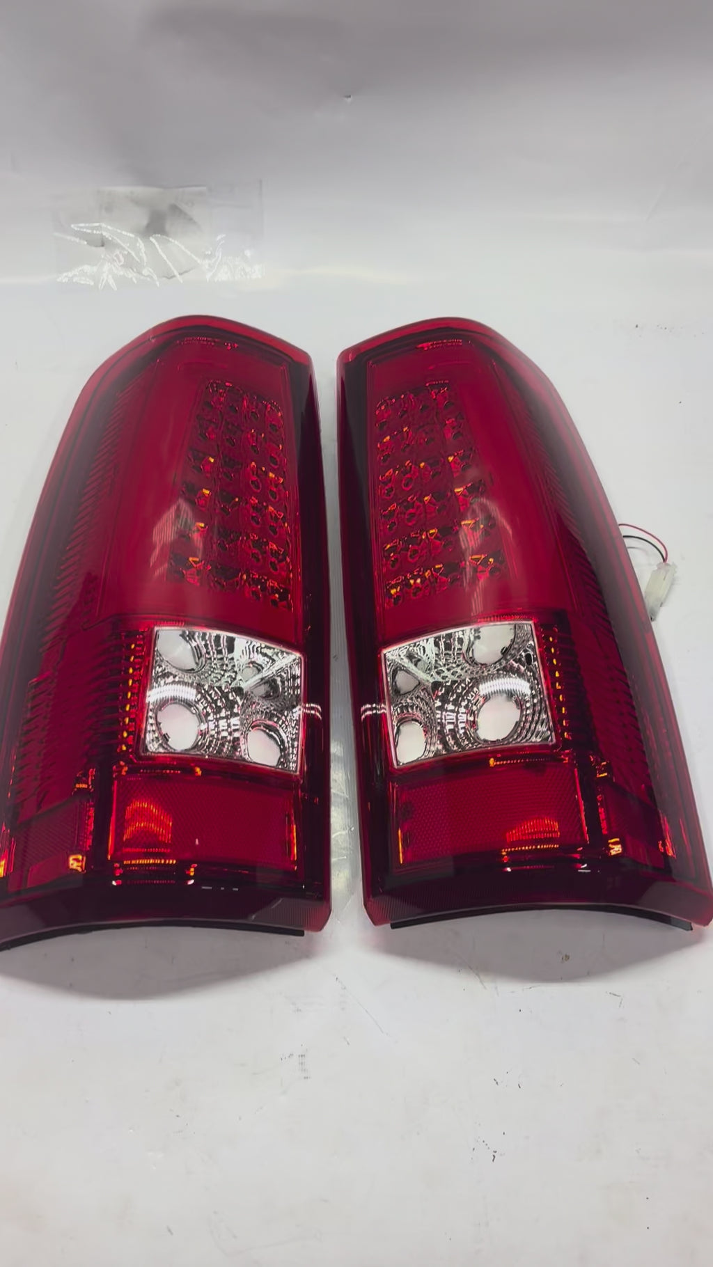 03-06 Chevy Silverado GMC Sierra red led taillights brake lamps pair