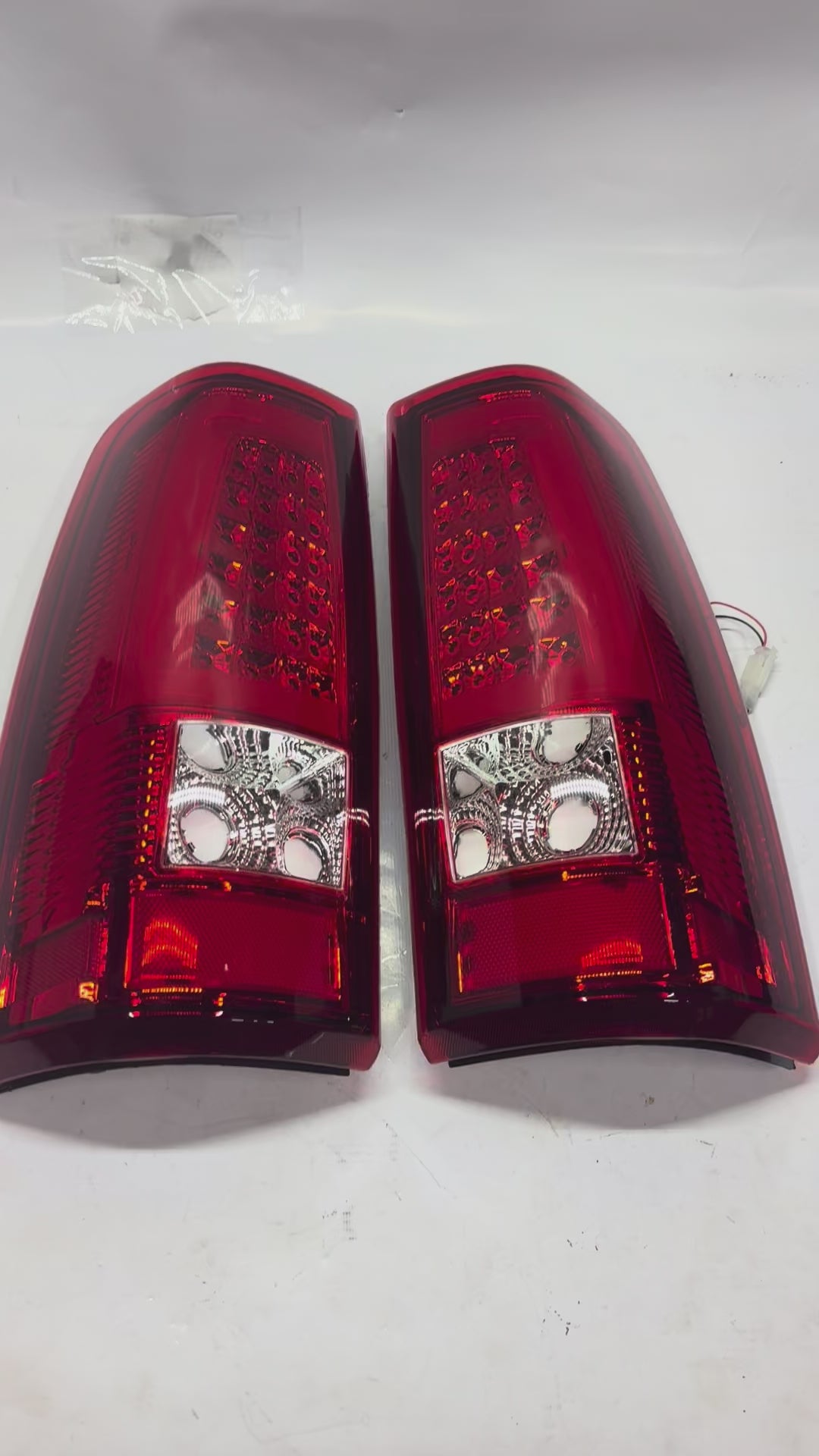 03-06 Chevy Silverado GMC Sierra red led taillights brake lamps pair
