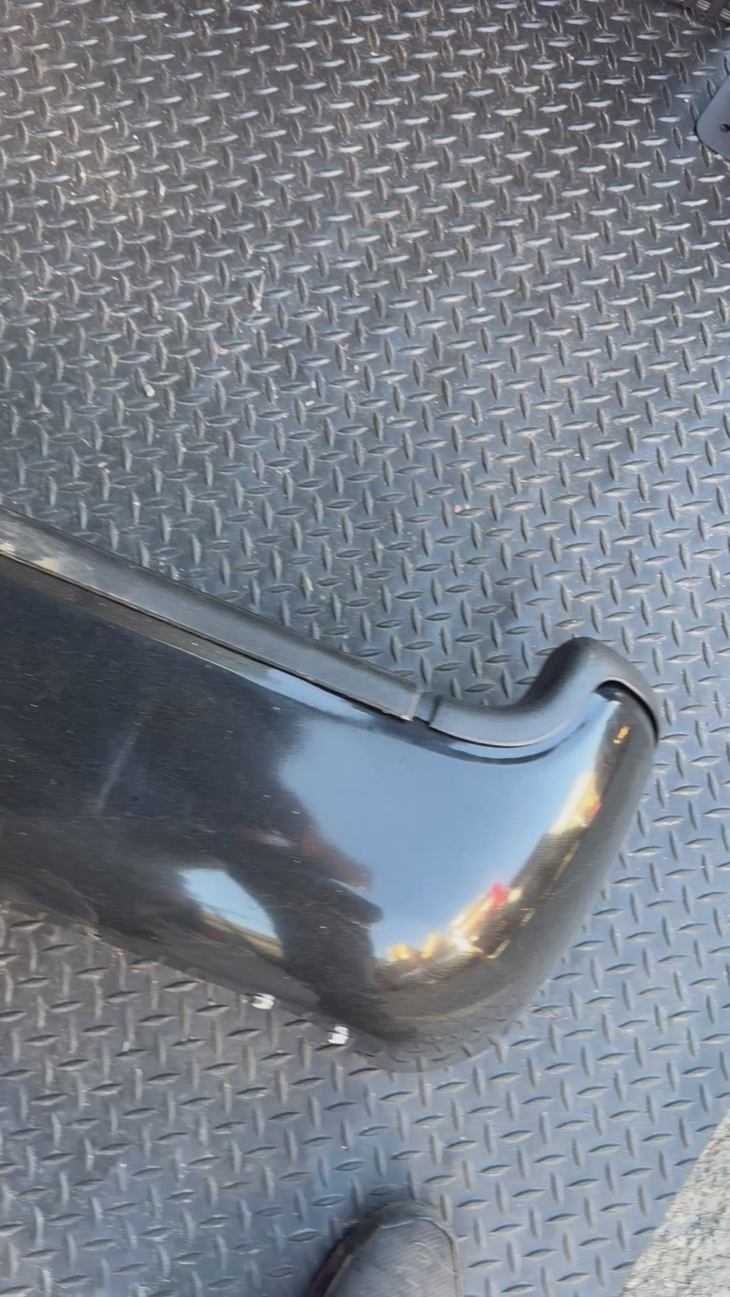 AS IS 05-15 TOYOTA TACOMA REAR BLACK BUMPER NO BRACKETS NO HARDWARE