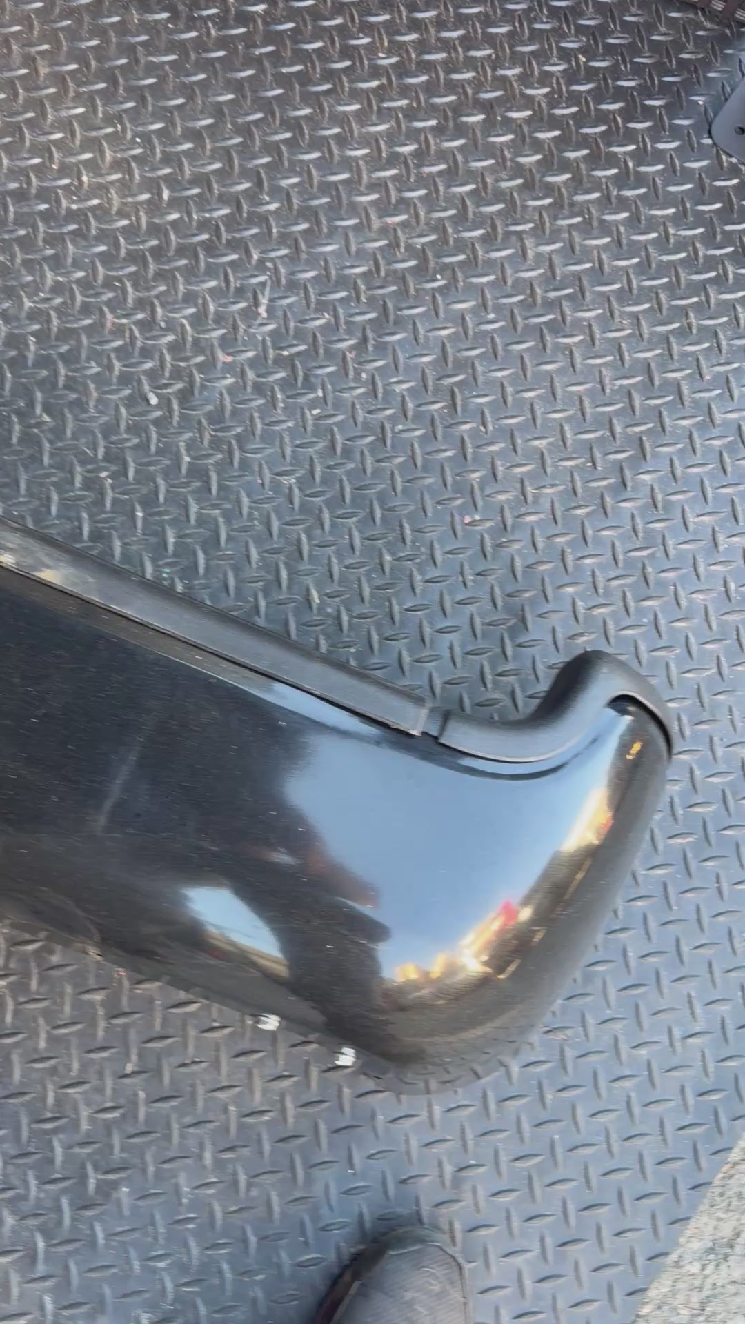 AS IS 05-15 TOYOTA TACOMA REAR BLACK BUMPER NO BRACKETS NO HARDWARE